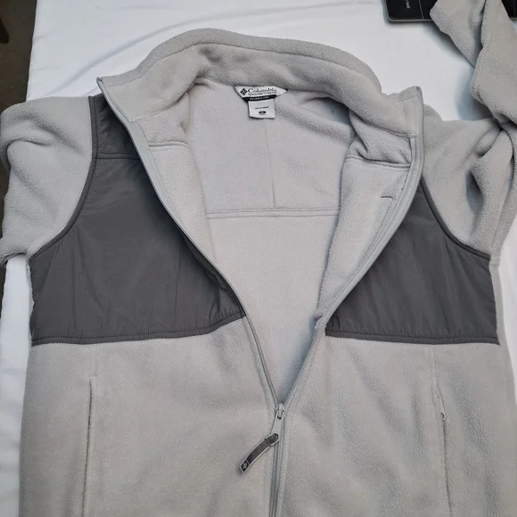 Columbia Womens Gray Fleece Zip Up Jacket Size XL - Picture 10 of 10